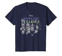 Disney Villains Group Shot Black And White T-Shirt, Youth, Navy Blue, X-Small