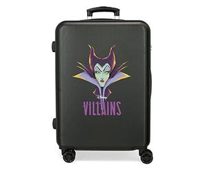 Disney Villains Maleficent Cabin Case, Black, 38 x 55 x 20 cm, Rigid ABS Side Combination Lock, 35L, 2 kg, 4 Double Wheels, Hand Luggage, Maleficent, Standard Size, Medium Suitcase