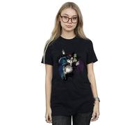 Disney Women's Villains Sketch Cotton Boyfriend T-Shirt in Black | Size: Small Disney Black S