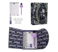 Disney Villains Stationery Set, Includes: Note Pad, Pompom Pen, Shaped Clips and Sticky Note Pads