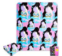 Disney Villains Throw Blanket Set - Bundle with Throw Featuring Ursula from The Little Mermaid Plus Stickers, More | Disney Villains Ursula Plush Blanket Size 60" x 70"