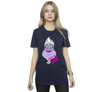 Disney Villains Ursula Unfortunate Soul Cotton Boyfriend T-Shirt In Navy Navy 4XL