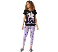 Short Sleeve Long Leg Pyjama Set Disney Black M