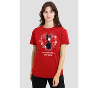 Disney Villains Women's Maleficent Roses T-Shirt, Red | Size: Medium Disney Villains Red M