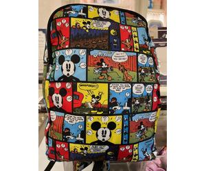 Disney Vintage Mickey Mouse Large 16" Back Pack Carry Travel Bag Book Tote Bag