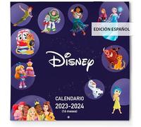 Disney Wall Calendar 2023-2024 - Children's Calendar with 16 Months 30 x 30 cm