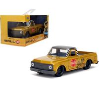 Jada Wall-E / 1972 Chevrolet Cheyenne 1:32 Die-Cast Car, Opening Doors, High Gloss Finish - Ages 8+, Collector's Edition, Yellow