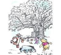 Disney Wall Picture by Komar Winnie The Pooh Playground Children's Room, Baby Room, Decoration, Art Print, Size 40 x 50 cm (Width x Height), Without Frame, WB063-40 x 50, Colourful