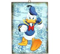 Disney Wall Picture Donald Duck Series Characters Cartoons Print on Wood 25 x 18 cm