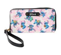 Disney Wallet Wristlet Zip Clutch Faux Leather (Stitch Multicolor)
