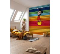 Disney Wallpaper baby bedroom Wall Mural 118x98 inch Mickey Mouse rainbow red