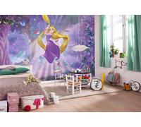 Disney Wallpaper Mural 144 x 100 inch Tangled Rapunzel wall mural giant purple