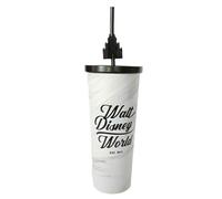 Disney Walt World Monochrome Stainless Steel Straw Tumbler Drinks Cup (WDW)