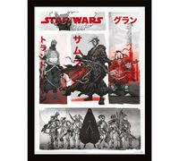Disney Washi Characters Framed Poster in White Disney White