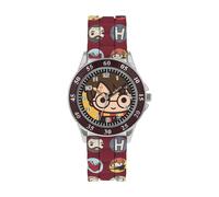 Warner Brothers Harry Potter Brown Printed Time Teacher Strap Watch, red