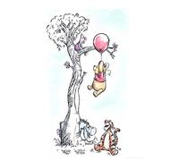Disney WB059-50x70 Wall Picture of Komar Winnie the Pooh Hang on Children's Room Baby Room Decoration Art Print Size 50 x 70 cm (W x H) without Frame Colourful