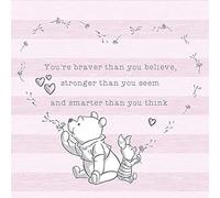 Disney, WDC101187, Winnie The Pooh - Believe 40 X 40cm Canvas Print, Multi-Color, 40 X 40cm