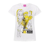 Disney White Belle, Beast Short Sleeved T-Shirt Girls