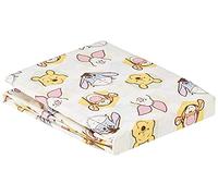 Disney Winnie the Peeking Pooh 100% Cotton Fitted Crib Sheet, Yellow/Blue/Green