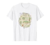 Disney Winnie The Pooh 100 Acre Wood Map Illustration T-Shirt