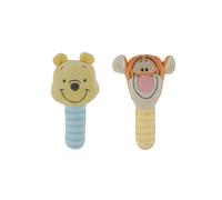 Disney Winnie The Pooh and Tigger Assorted Plush Lovie Rattle Set Pack of 2 - Soft and Cuddly Plush Material Built-in Rattle for Sensory Stimulation