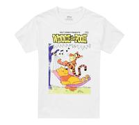 Disney Winnie The Pooh and Tigger Hammock Vintage Poster Unisex T Shirt, White, Medium