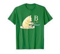 Disney Winnie the Pooh B Is For Bear Cute Sketch Pooh Logo T-Shirt, Men, Kelly Green, Medium