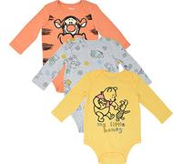 Disney Winnie The Pooh Baby Boys 3 Pack Long Sleeve Bodysuits Multicolored 12 Months