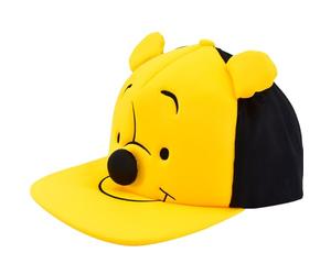 Disney Winnie The Pooh Baseball Cap, Adult Snapback Hat with Flat Brim and 3D Nose and Ears, Multi, One Size, Yellow/Black, One Size