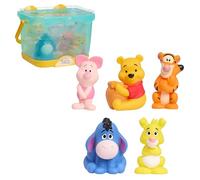 Disney Winnie the Pooh Bath Caddy | Pooh, Piglet, Tigger, Eeyore & Rabbit - Suction Cup Bathtub Storage, Mold-Resistant Water Toys for Toddlers Kids Ages 3+