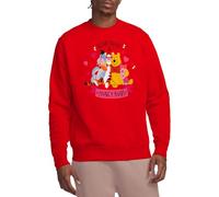 Disney Winnie The Pooh Bear Hugs Unisex Sweatshirt, Red, Large