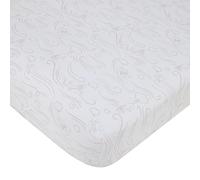 Disney Winnie The Pooh - Blustery Day Grey and White Clouds Fitted Crib Sheet