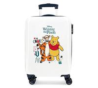 Disney Winnie The Pooh Cabin Suitcase White 38x55x20cm Rigid ABS Combination Closure Side 34L 2kg 4 Double Wheels