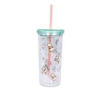 Disney Winnie The Pooh Character Toss Acrylic Carnival Cup with Lid and Straw