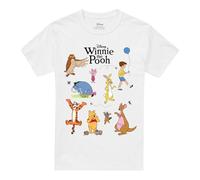 Disney Winnie The Pooh Characters Unisex T Shirt, White, X-Large