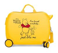 Disney Winnie The Pooh Children's Suitcase Ochre 50 x 39 x 20 cm Rigid ABS Side Combination Closure 78L 1.8 kg 4 Wheels Hand Luggage, Lemon Tree, Children's Suitcase