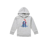 Disney Winnie The Pooh Christmas Light Entangled Eeyore Youth Kids Pull-Over Hoodie, Athletic Heather in Grey | Size: 7-8 Years Disney Grey 7-8 Years