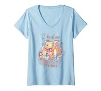 Disney Winnie The Pooh Christmas Wishes V-Neck T-Shirt
