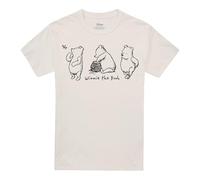 Disney Winnie The Pooh Classic Pooh Bear Outlines Unisex T Shirt, Natural, Large