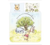 Disney Winnie the Pooh Double Duvet Cover Set - Kids Bedding with Pillowcases | Reversible Polycotton Quilt Cover, Tigger & Eeyore Design, Every Day is an Adventure | Boys Girls Bedroom Set (Double)