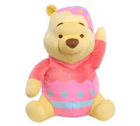 Disney Winnie The Pooh Easter Large Plush - 10.5" Soft Stuffed Toy in Red Shirt & Decorated Egg Design, Embroidered Details, Spring & Easter Basket Gi