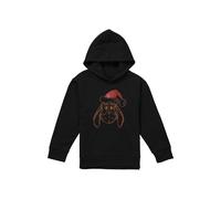 Disney Winnie The Pooh Eeyore Christmas Hat Youth Kids Pull-Over Hoodie, Black | Size: 7-8 Years Disney Black 7-8 Years