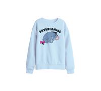 Disney Winnie The Pooh Eeyore Daydreaming Kids Sweatshirt, Light Blue | Size: 7-8 Years Disney Light Blue 7-8 Years