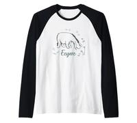 Disney Winnie the Pooh Eeyore Floating Daisy Outline Raglan Baseball Tee
