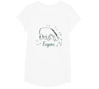 Disney Winnie the Pooh Eeyore Floating Daisy Outline T-Shirt, Girls, White, X-Small