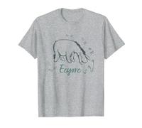 Disney Winnie the Pooh Eeyore Floating Daisy Outline T-Shirt, Men, Heather Grey, 5X-Large