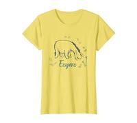 Disney Winnie the Pooh Eeyore Floating Daisy Outline T-Shirt, Women, Lemon Yellow, Medium