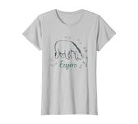 Disney Winnie the Pooh Eeyore Floating Daisy Outline T-Shirt, Women, Silver Grey, Medium