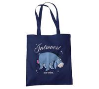 Disney Winnie The Pooh Eeyore Introvert Grocery Travel Reusable Tote Bag, Navy