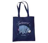 Disney Winnie The Pooh Eeyore Introvert Grocery Travel Reusable Tote Bag, Navy